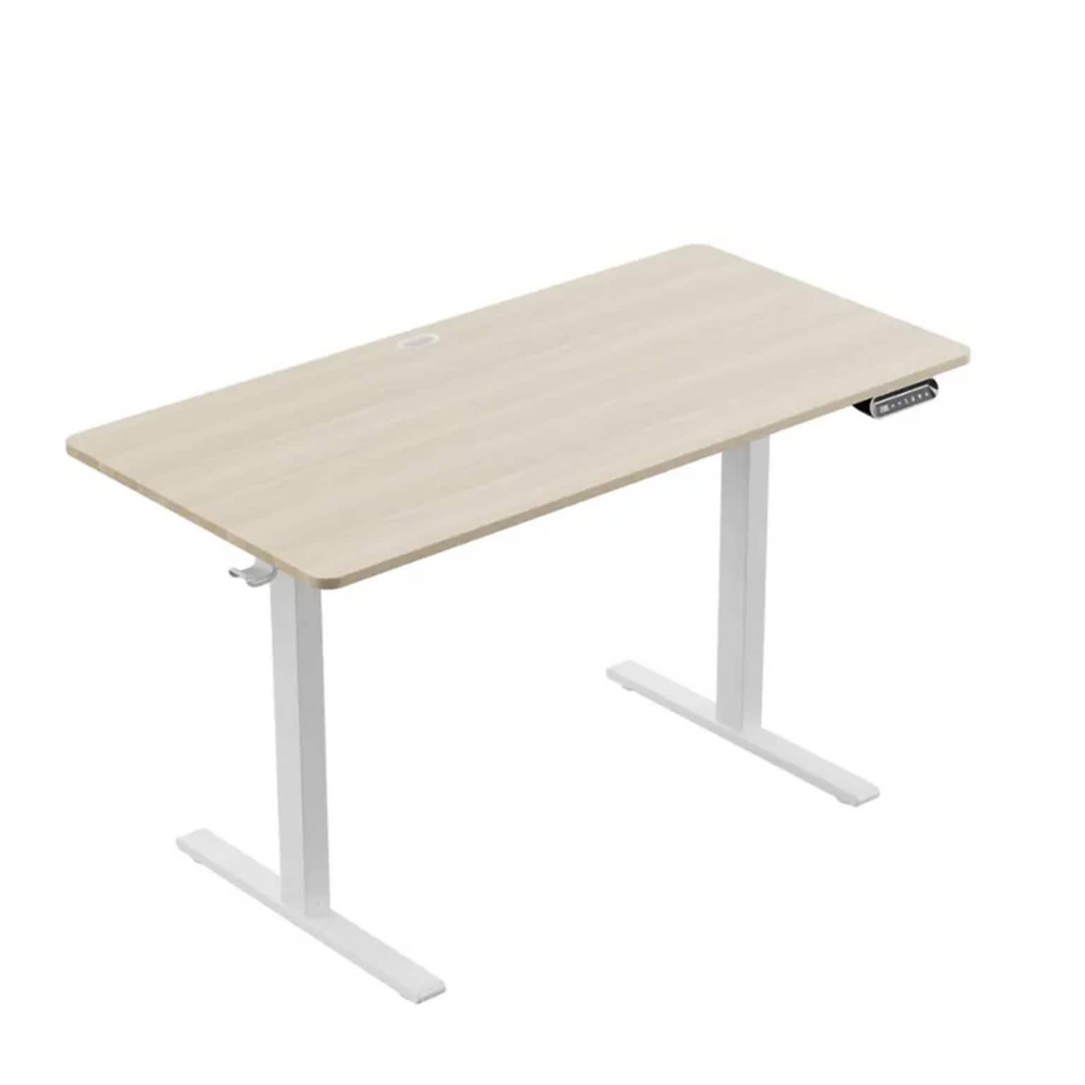 Huanuo 40W Electric Rectangular Adjustable Standing Desk, Natural (HNESD67N)