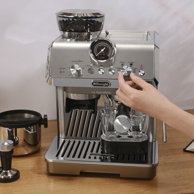 DeLonghi La Specialista Arte Evo 2-Cups Commercial Steam Espresso Machine, Stainless Steel (EC9255M)