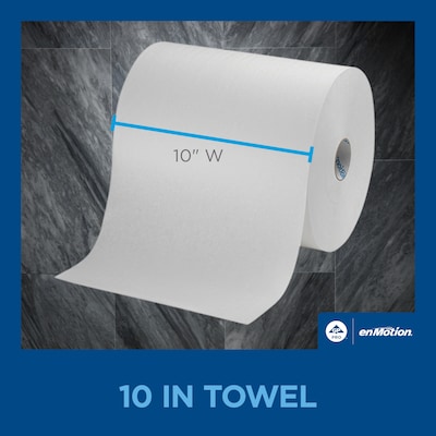 enmotion Hardwound Paper Towels, 1-ply, 800 ft./Roll, 6 Rolls/Carton (89460)