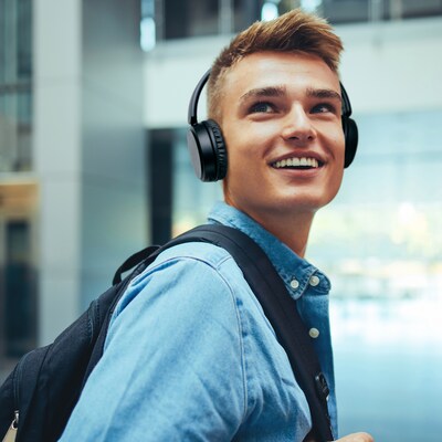 JVC Wireless On-Ear Foldable Headphones, Bluetooth, Black (JVCHAS36WB)