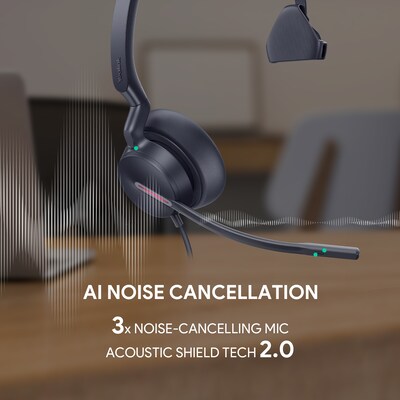 Yealink UH46 Mono Headset, USB-A/USB-C, UC Certified (1308242)