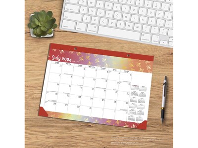 2024-2025 Plato Busy Bees 14" x 10" Academic & Calendar Monthly Desk Pad Calendar (9781975480462)