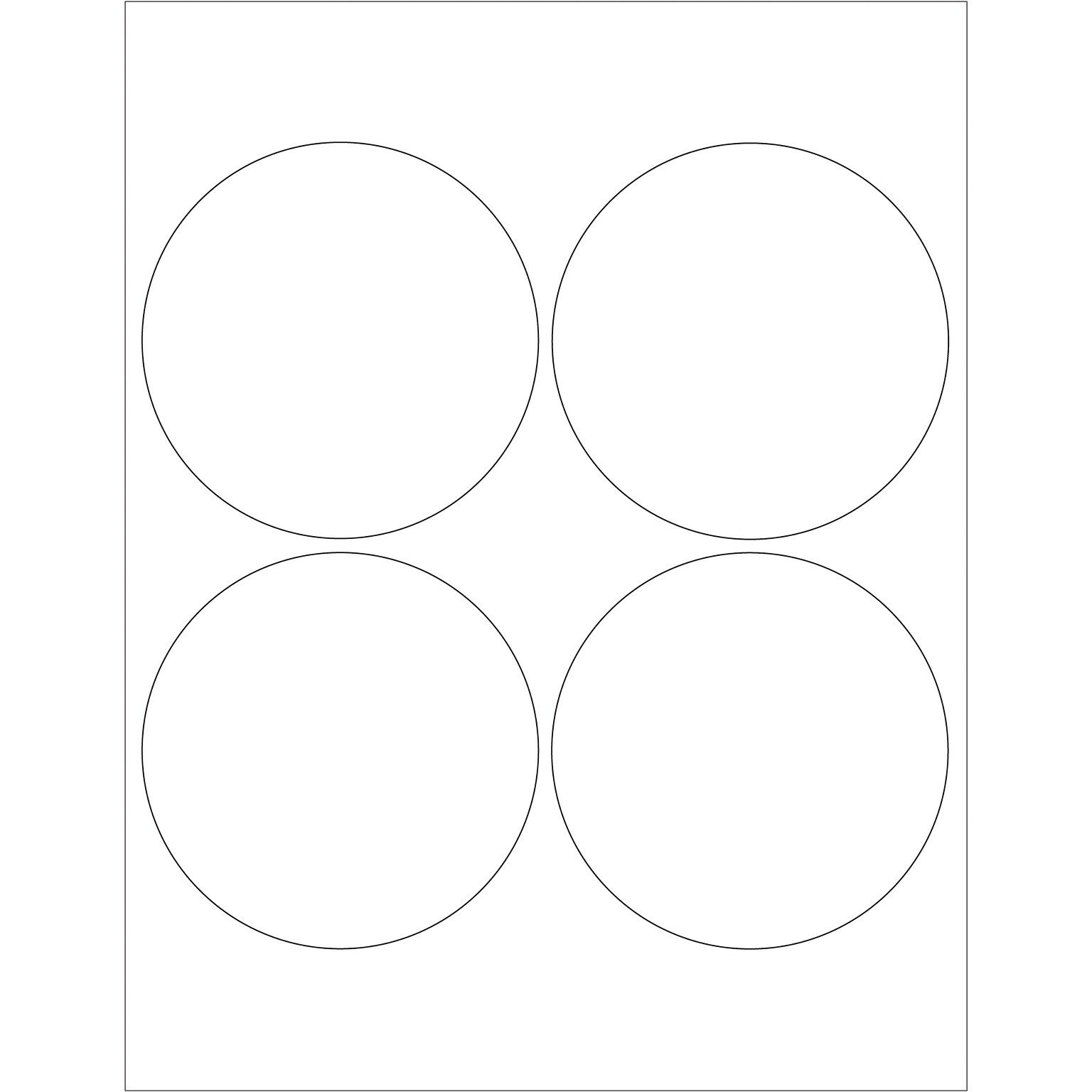 Tape Logic Circle Laser Labels, 4, White, 400/Case (LL148)