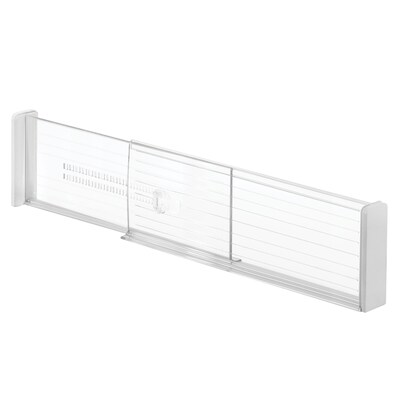 iDesign Plastic Adjustable Deep Drawer Dividers, Clear, 2/Set (62330)