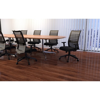 Lorell Horizontal Mesh Ergonomic Fabric Mesh Swivel Task Chair, Black (LLR00590)