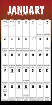 2027 Willow Creek Horror Trivia  12" x 12" Monthly Wall Calendar (65303)