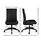 Union & Scale™ Workplace2.0™ Task Chair Upholstered, Armless, Black Fabric, Synchro Tilt (54165)