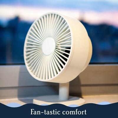 Windmill Oscillating Desk Fan, 5-Speed, Black (FC07W5)