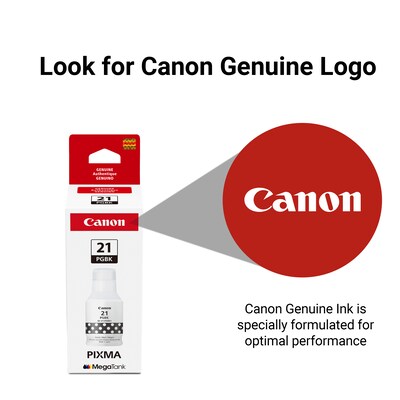 Canon GI-21 Pigment Black Standard Yield Ink Bottle (4526C001)