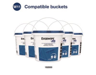Tork Everwipe Chem-Ready Wiping Rolls, 1-Ply, 12" x 10.5", White, 90 Sheets/Roll, 6 Rolls/Carton (TRK192841)
