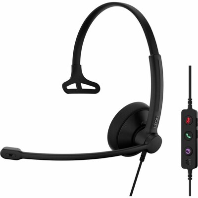 EPOS IMPACT 100 USB-A/USB-C Mono Phone & Computer Headset, MT Certified, Black (1001419)