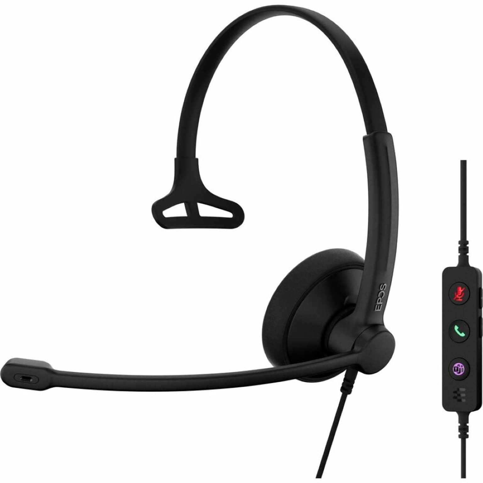 EPOS IMPACT 100 USB-A/USB-C Mono Phone & Computer Headset, MT Certified, Black (1001419)