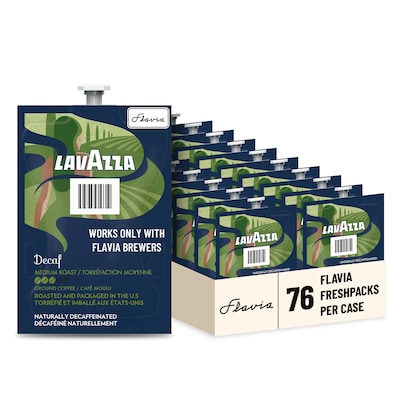 Lavazza Decaf Coffee Flavia Freshpacks, Medium Roast, 76/Carton (48747)