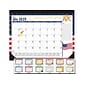 2023-2024 House of Doolittle Seasonal Holiday Depictions 22" x 17" Academic Monthly Desk Pad Calendar, Multicolor (1395-24)