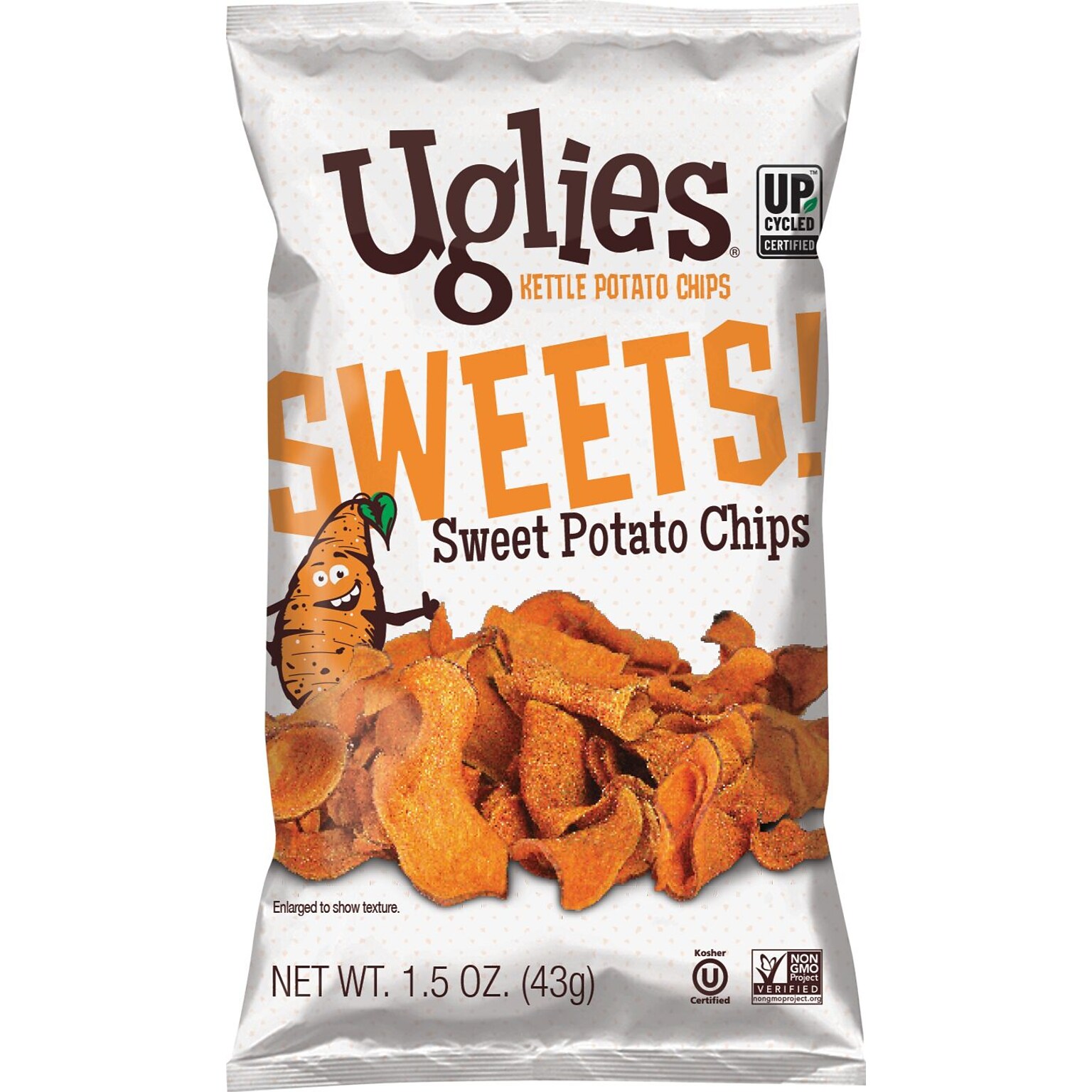 Uglies Gluten-Free Sweets Kettle Potato Chips, 1.5 oz., 24 Bags/Carton (36187)