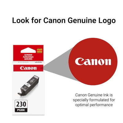 Canon Genuine PGI-230 Pigment Black Standard Yield Ink Cartridge (6674C001)