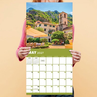 2027 TF Publishing World Travel 12" x 12" Monthly Wall Calendar, Multicolored (27-1060)
