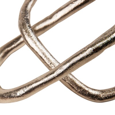 Mind Reader Geometric Infinity Sculpture, Metal, Gold (SQUIG-SIL)
