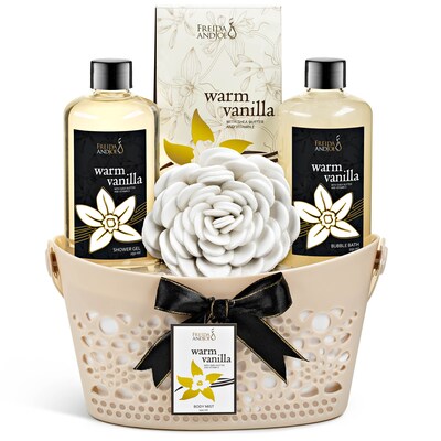 Freida and Joe Aromatherapy Delight Lavish Warm Vanilla Spa Gift Basket (FJ-158-1)