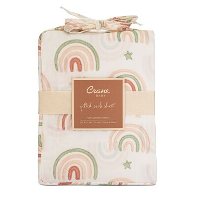 Cane Baby Parker Fitted Crib Sheet, Rainbow (BC-100CFS-7)