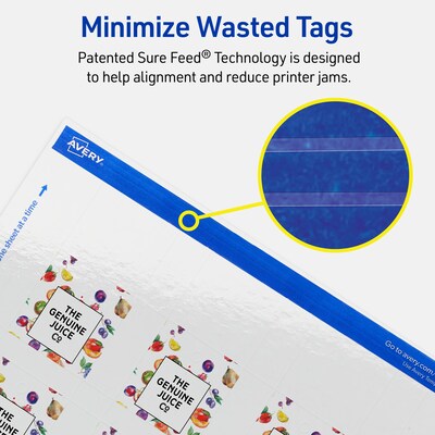 Avery 1-1/2" x 1-1/2"  Blank Price & Merchandise Tags, White, 500/Carton (95287-GWT25)