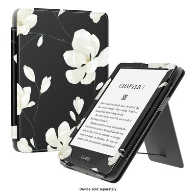 SaharaCase Indy TPU 7 Folio Case & Screen Protector for Kindle Paperwhite & Colorsoft, Flower (TB00440-ZD-T70)