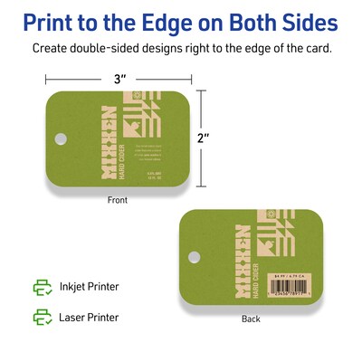 Avery 2" x 3"  Blank Price & Merchandise Tags, Kraft Brown, 200/Carton (95317-KMT25)