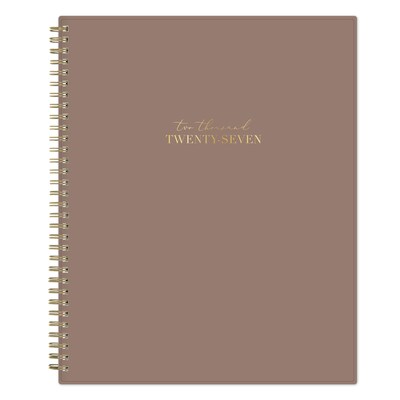 2027 Blue Sky Blue Sky Life Note-It 8.5 x 11 Calendar Year Weekly & Monthly Planner, Plastic Cover, Solid Latte (157431-27)