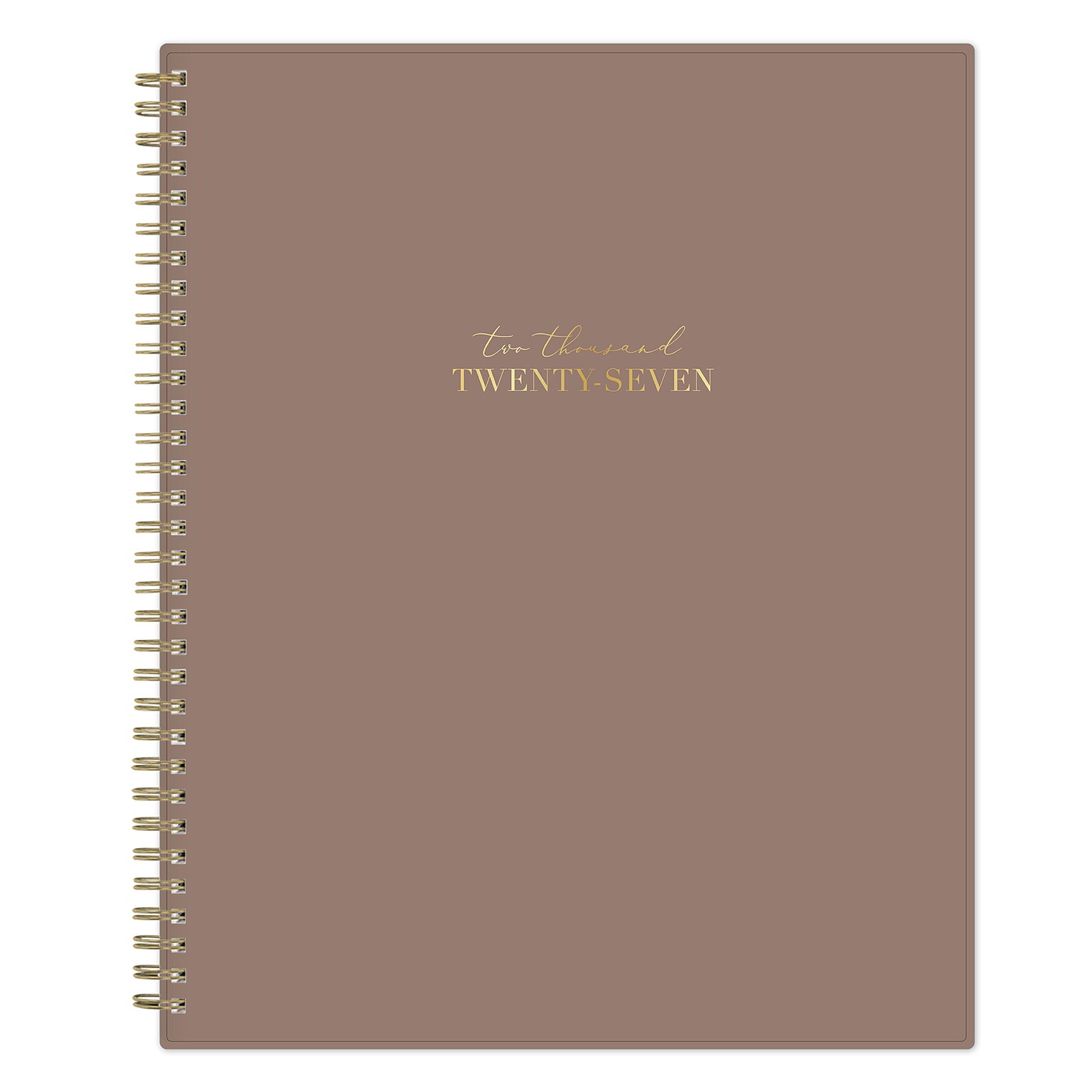 2027 Blue Sky Blue Sky Life Note-It 8.5 x 11 Calendar Year Weekly & Monthly Planner, Plastic Cover, Solid Latte (157431-27)