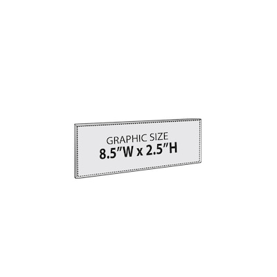 Azar Nameplate Holder, 2.5" x 8.5", Clear Acrylic, 10/Pack (122018)