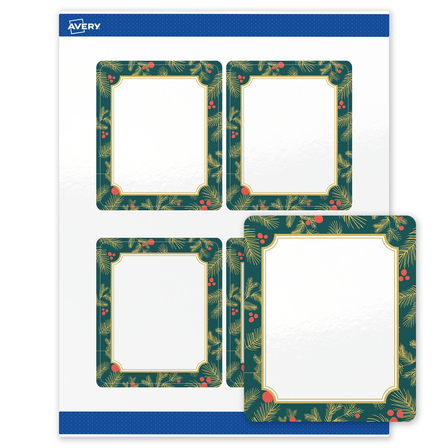 Avery Rectangle Multipurpose Labels, 4 x 3-1/3, White, 40/Pack (19479370490)