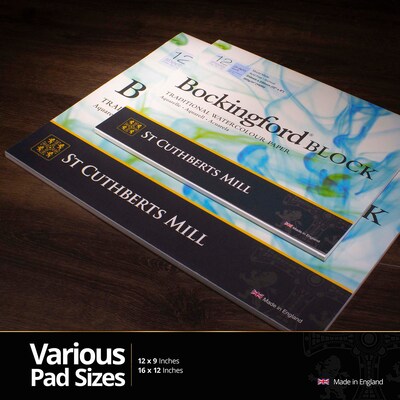 St Cuthberts Mill Bockingford Block 12" x 9" Watercolor Sketch Pad, 12 Sheets/Pad (STCT46930001011C)