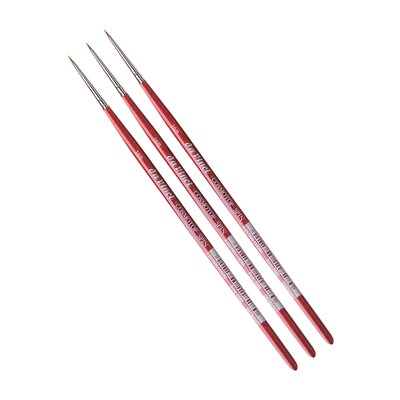da Vinci COSMOTOP-SPIN Watercolor Synthetic Silkpainting Round Brush, 3 /Pack (DVXVA5580N10-3)