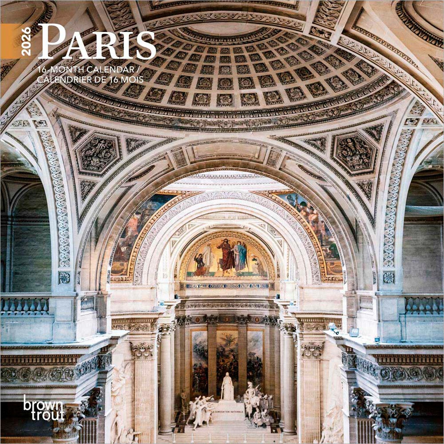 2026 BrownTrout Paris 7 x 7 Monthly Wall Calendar (9798330705078)
