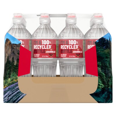 Arrowhead Sport Cap 100% Mountain Spring Water, 23.7 oz., 24/Carton (12086824)