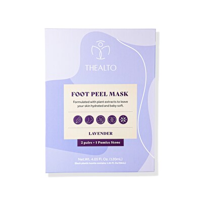 Thealto Lavender Foot Peel & Pumice Stone, 4.06 oz., 2/Pack (BTN100001)