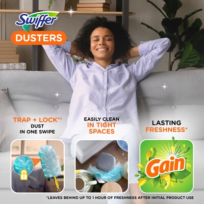 Swiffer Heavy Duty Duster Refills, Gain Scent, Blue, 18 Dusters/Box (99058)