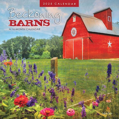 2025 Hopper Studios Beckoning Barns 12 x 24 Monthly Square Wall Calendar, (9781773728117)