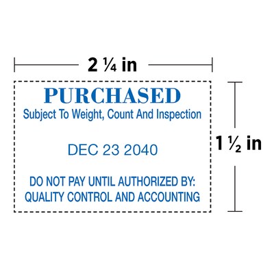 Custom 2000 Plus® PrintPro™ Self-Inking Economy Dater 55D, 2-1/4” x 1-1/2”
