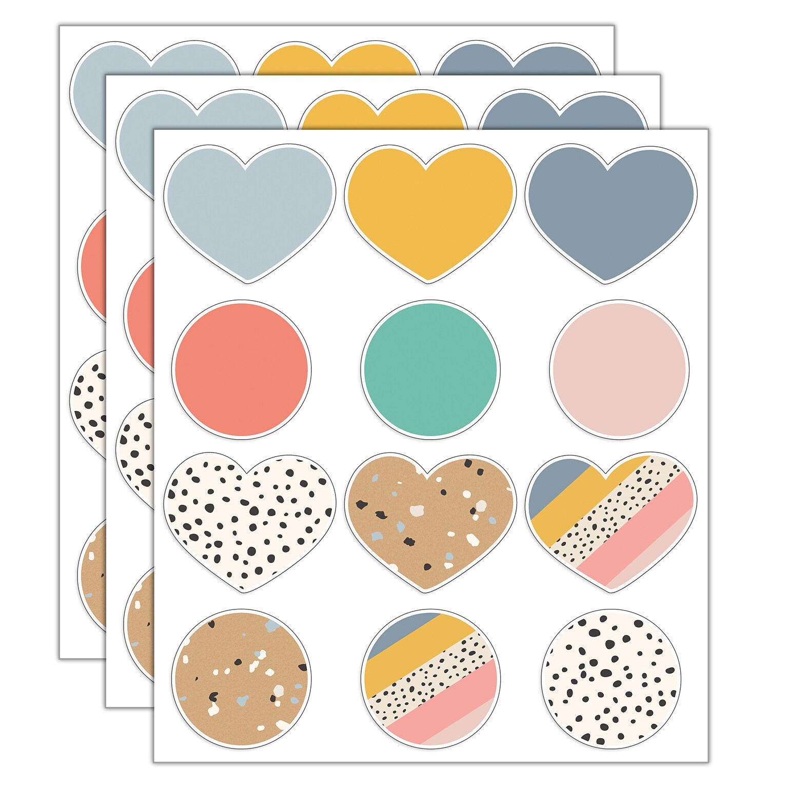 Carson Dellosa Education We Belong Hearts & Dots Cut-Outs, 36/Pack, 3 Packs/Bundle (CD-120646-3)