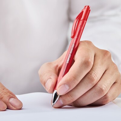 Sonix® Retractable Gel-Ink Pens, Medium Point, Red, Dozen