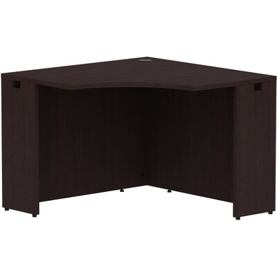 Lorell Essentials Series 42 W Corner Desk, Espresso (LLR18261)