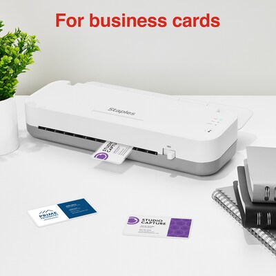 Staples Thermal Laminating Pouches, Business Card, 5 Mil, 25/Pack (17470/ST17470)