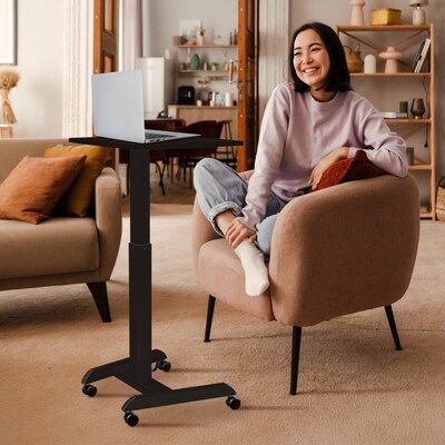 Mount-It! 24W Manual Adjustable Standing Laptop Desk, Black (MI-7997BLK)