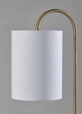 Adesso Amira 64"H Antique Brass Floor Lamp with Drum Shade (4062-21)