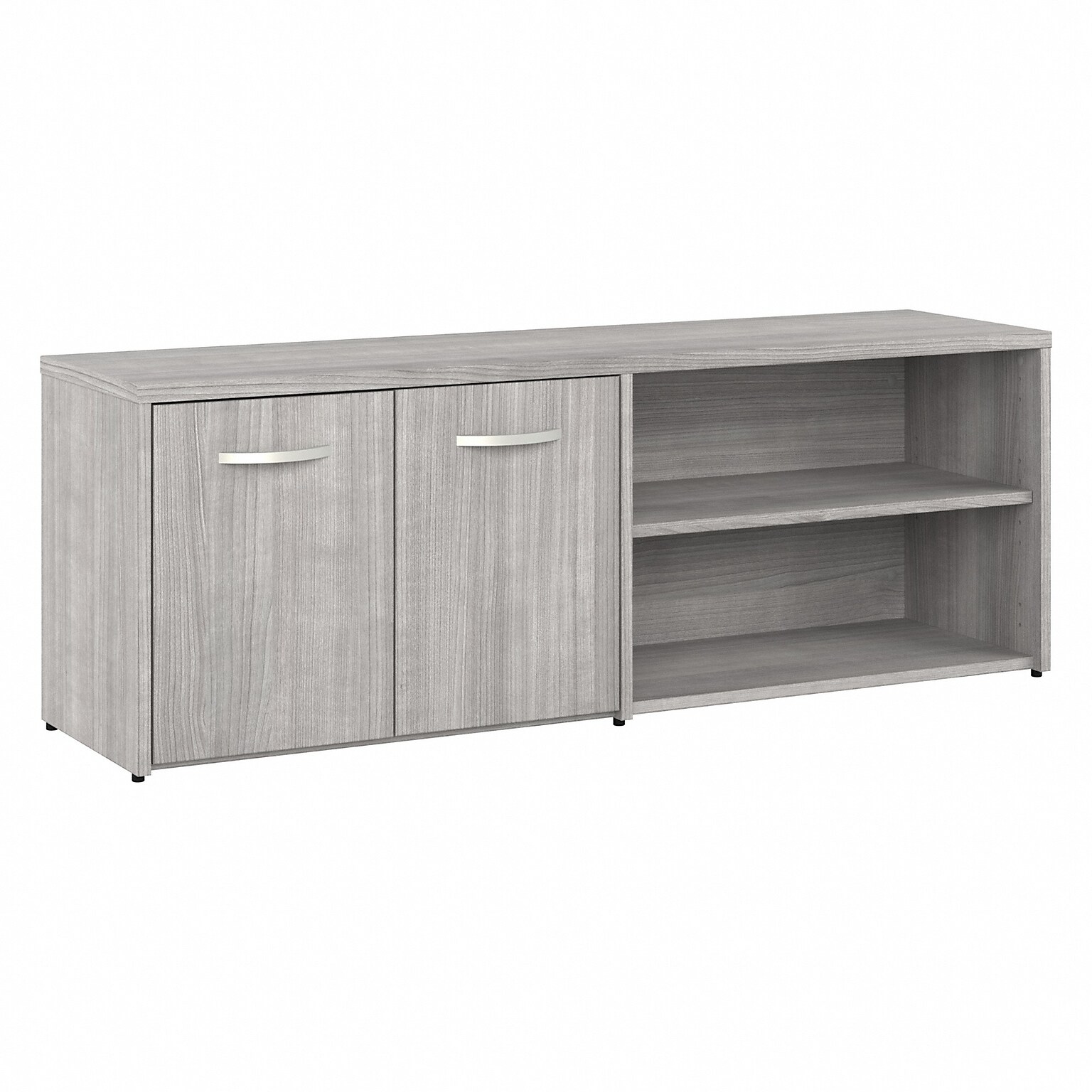 Bush Business Furniture Studio A 21 Low Storage Cabinet with 4 Shelves and Doors, Platinum Gray (SDS160PG-Z)