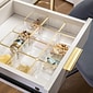 Martha Stewart Kerry Plastic Stackable Office Desk Drawer Organizer, Clear/Gold, 12/Set (BEPB9052G12CGD)