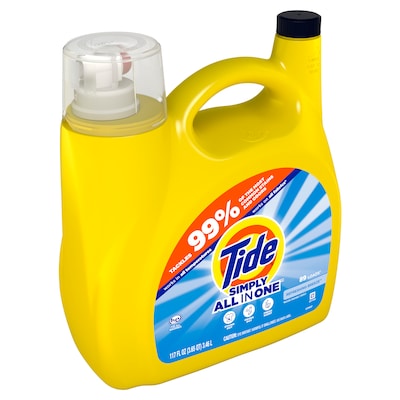 Tide Simply Liquid Laundry Detergent, Refreshing Breeze, 117 oz, 89 Loads (12078)