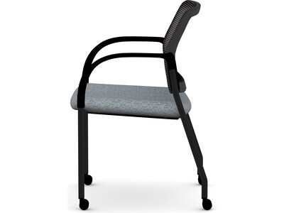 HON Ignition Fabric/Mesh Multipurpose Stacking Chair, Basalt/Black (HIGS6.F.H.IM.APX25.T)