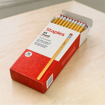 Staples Wooden Pencil, 2.2mm, #2 Medium Lead, 72/Pack (ST62810-CC)